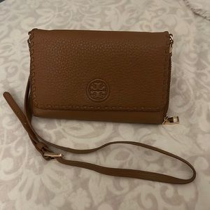 Tory Burch Brown Leather Crossbody Bag